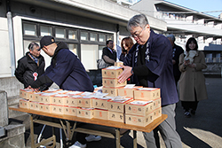 聖徳太子節分会 豆まき準備